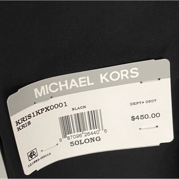 Michael Kors Suit Jacket Men's 50L Modern Fit Airsoft Stretch Solid Black NEW - Picture 10 of 10